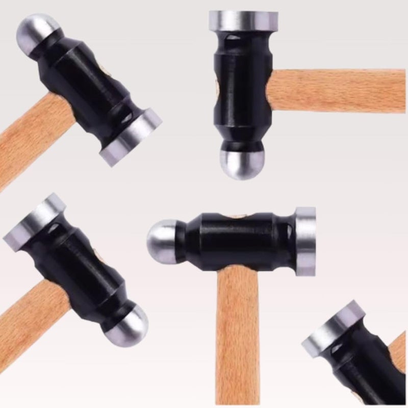 WUCID Small Hammers for Crafts, Jewelry Making Chasing Hammer with Wooden Handle for Hitting Metals, Wood Handle - Image 5